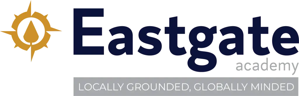 Eastgate Academy logo with compass emblem.