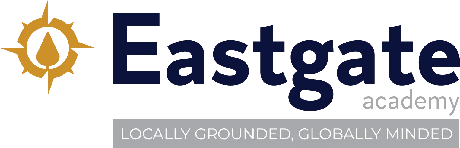 Eastgate Academy logo with compass emblem.